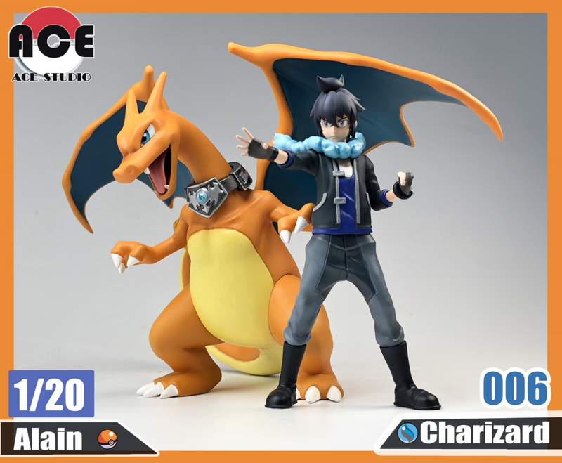 Action Figure Ash Ketchum, Charizard e Pikachu