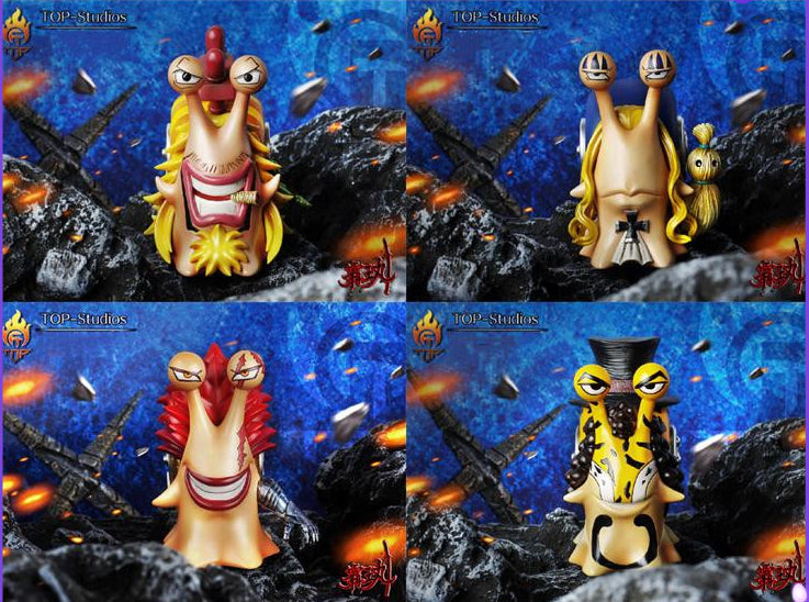 BolooBoloo - Den Den Mushi - Kid & Hawkins & Shiki & Lucci - One Piece - TOP Studios [IN STOCK]