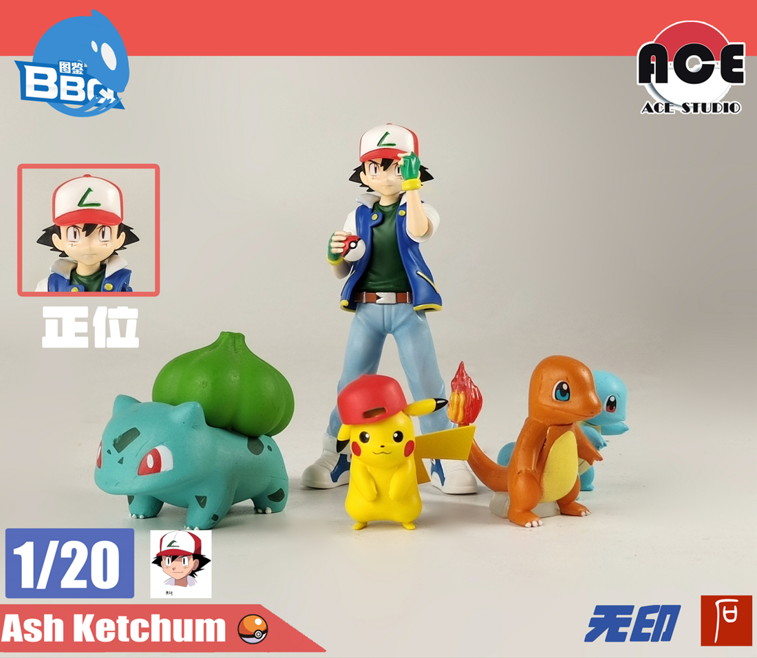 1/20 Scale World Zukan Ash & Pikachu - Pokemon - ACE STUDIO 1/20 Scale World Zukan Ash & Pikachu - Pokemon - ACE STUDIO