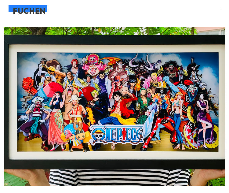 All Characters Seven Warlords of the Sea 3D Wall Art - One Piece - FUCHEN Design [IN STOCK]