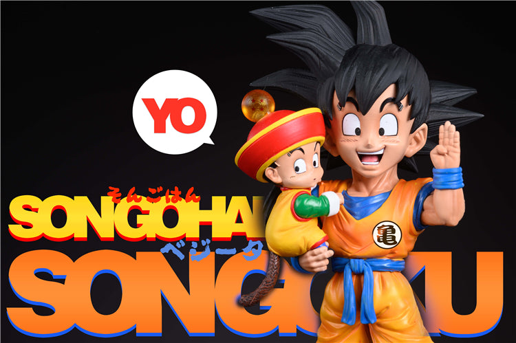 Father Goku Holding Son Gohan - Dragon Ball - LeaGue STUDIO [IN STOCk]